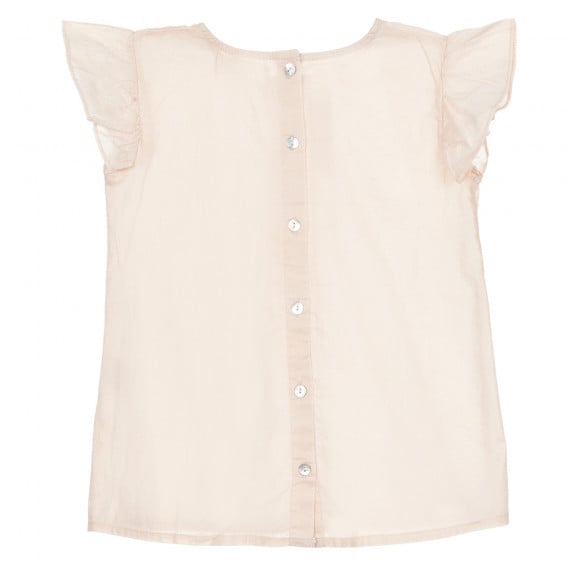 Блуза с къс ръкав и копчета за бебе, беж ZY 321250 4