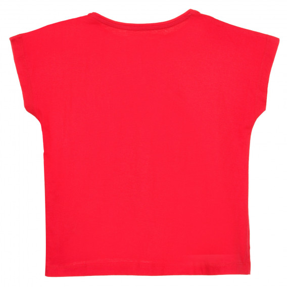 Тениска с апликации, червена ZY 321254 4