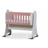 розово Бебешко креватче с класически дизайн и люлеещо се кошче Dizain Baby 32130 