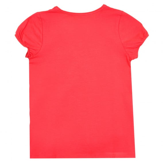 Тениска с апликация на звезда от пайети, червена ZY 321334 4