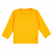 Памучна блуза с логото на бранда за бебе, жълта ZY 321361 