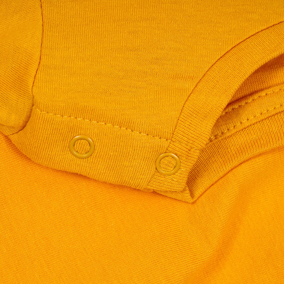 Памучна блуза с логото на бранда за бебе, жълта ZY 321363 3