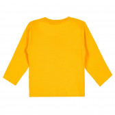Памучна блуза с логото на бранда за бебе, жълта ZY 321364 4