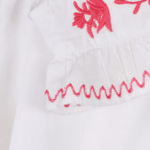 Блуза без ръкави с флорална бродерия, бяла ZY 321640 3