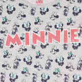 Памучна тениска с принт на Minnie, сива ZY 321675 2