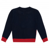 Пуловер с апликация "Дядо Коледа", син Cool club 322029 4