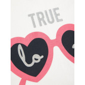 Къса тениска с принт True Love за момиче Name it 32352 3
