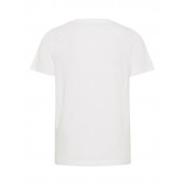 Памучна тениска с принт на океанска вълна за момче, бяла Name it 32366 2