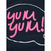 Тениска с надпис Yum Yum от органичен памук за момиче Name it 32376 3