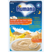 Млечна каша лека нощ-пълнозърнеста с банан , 6+ месеца, кутия 200 гр. Humana 323772 