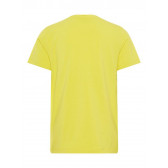 Памучна тениска с принт на океанска вълна за момче, жълта Name it 32422 2