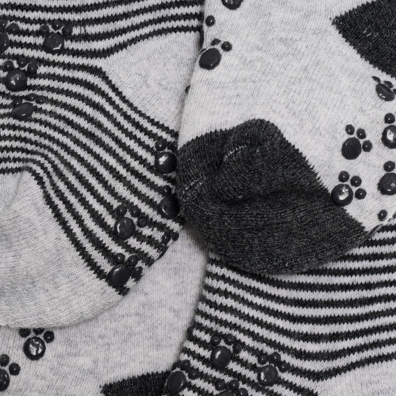 Комплект от два чифта чорапи за бебе Панда, сиви Cool club 324952 3