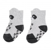 Комплект от два чифта чорапи за бебе Панда, сиви Cool club 324953 4