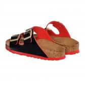 Лачени сандали Arizona в черно и червено Birkenstock 325262 2