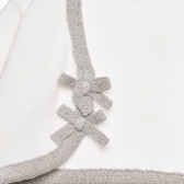 Памучна бяла жилетка с блестящи нишки за бебе Chicco 325623 2