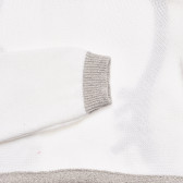 Памучна бяла жилетка с блестящи нишки за бебе Chicco 325625 4