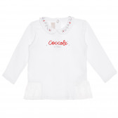 Памучна блуза с яка COCOLE, бяла за бебе Chicco 325847
