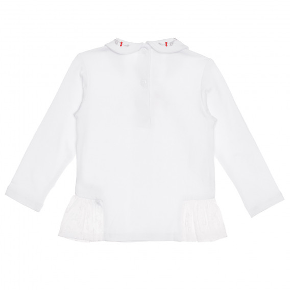 Памучна блуза с яка COCOLE, бяла за бебе Chicco 325850 4