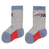 Памучен комплект от два броя чорапи с коли за бебе Chicco 326136 4