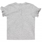 Памучна тениска с апликация на пуканки за бебе, сива Chicco 326254 4