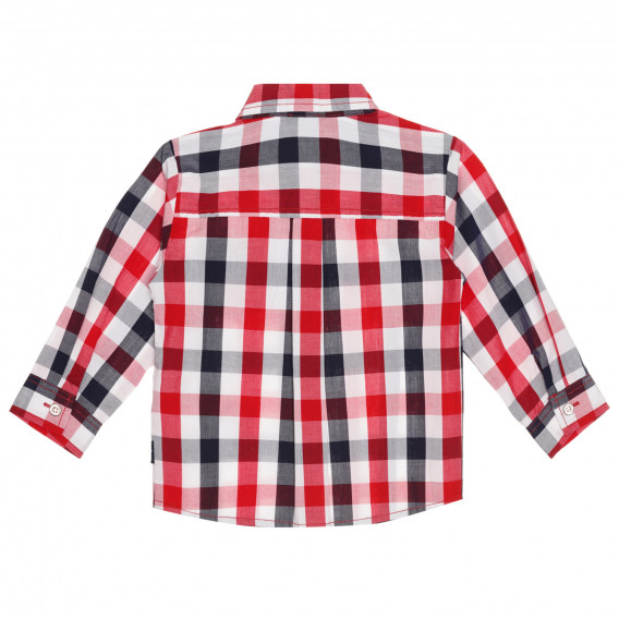 Памучна карирана риза за бебе с дълъг ръкав и джоб Chicco 326257 4