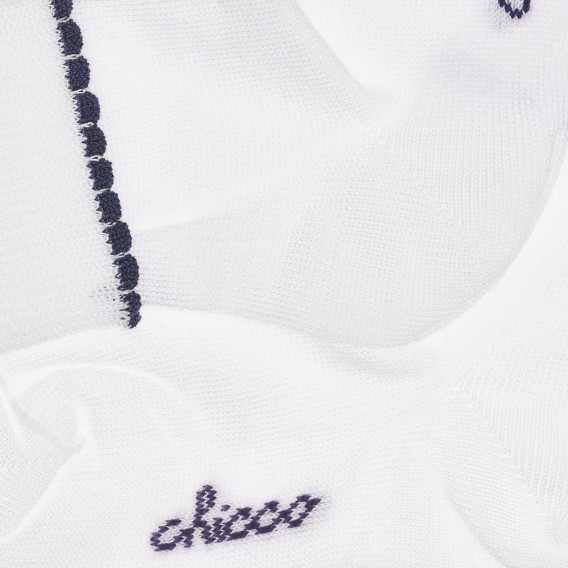Памучни бели чорапи с интересни къдрички за бебе Chicco 326270 2