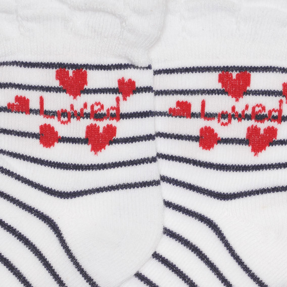 Памучни раирани чорапи LOVE за бебе Chicco 326272 2