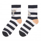 Памучни раирани чорапи с коала за бебе Chicco 326273 