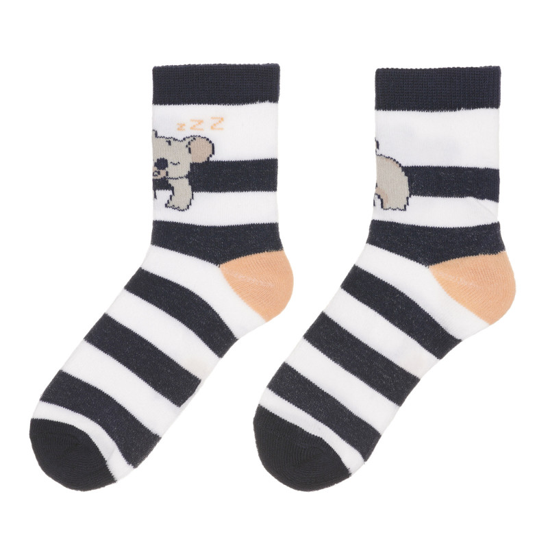 Памучни раирани чорапи с коала за бебе  326273