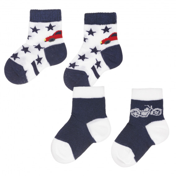 Памучен комплект от два броя чорапи на звезди за бебе Chicco 326293 