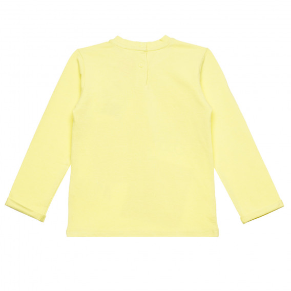 Памучна блуза с апликация за бебе, жълта Chicco 326345 4