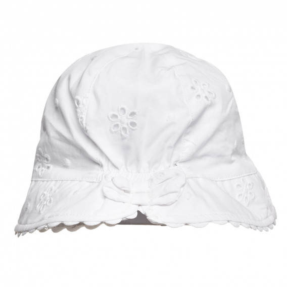 Памучна шапка с периферия, бяла Chicco 326400 3