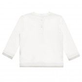 Памучна блуза с апликация на вратовръзка за бебе, бяла Chicco 326518 4