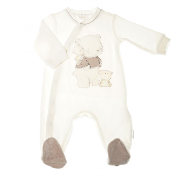 Плюшен гащеризон с дълъг ръкав и апликация за бебе - унисекс Chicco 32659 