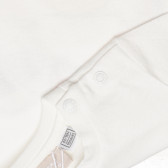 Памучна блуза за бебе с принт на мече, бяла Chicco 326669 2