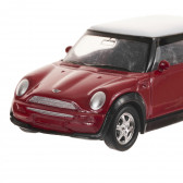 Количка Mini Cooper 2001, червена Goki 327883 2