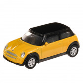 Количка Mini Cooper 2001, жълта Goki 327885 