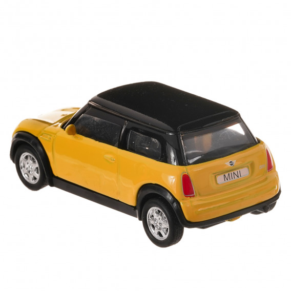 Количка Mini Cooper 2001, жълта Goki 327887 3