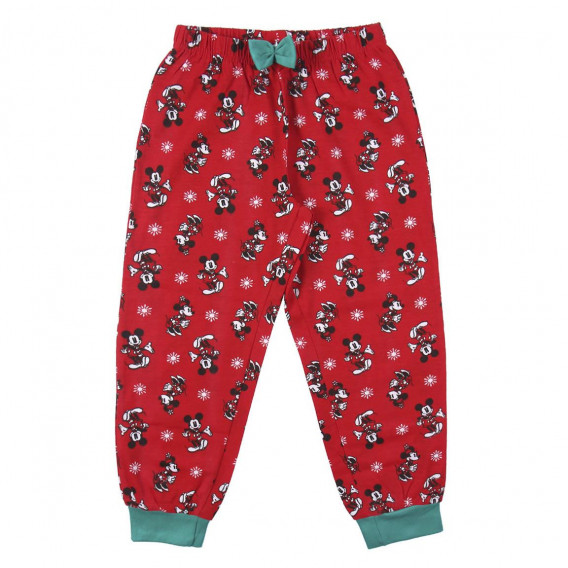 Памучна пижама с принт Minnie Mouse, червена Minnie Mouse 327975 4