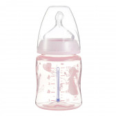 Полипропиленово шише First Choice, Temperature Control с биберон бавен поток 0-6 месеца, Rose, 150 мл. NUK 328250 2