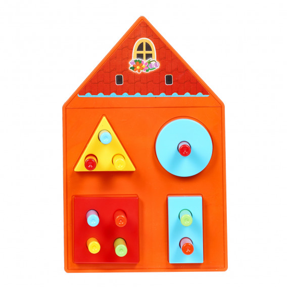 Образователна детска къща 1+ с геометрични фигури Furkan toys 328382 