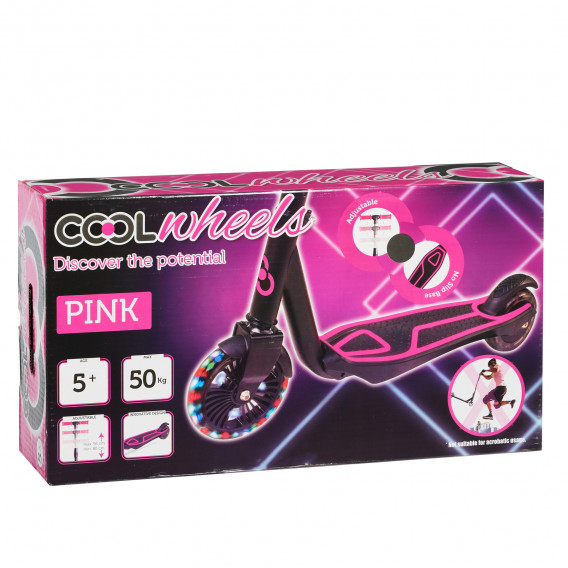 Тротинетка 5+ с 2 колела и LED светлини, розова Furkan toys 328421 6