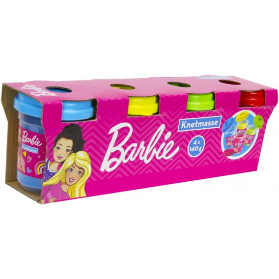 Комплект моделин, 4 цвята по 140 грама Barbie 328905 4