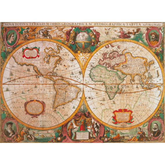 Пъзел - Карта на света, 1000 части CLEMENTONI 328938 2