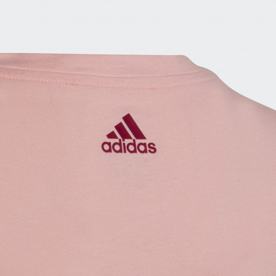 Тениска с голям надпис на бранда, розов Adidas Тениска с голям надпис на бранда, розов Adidas 329153 2