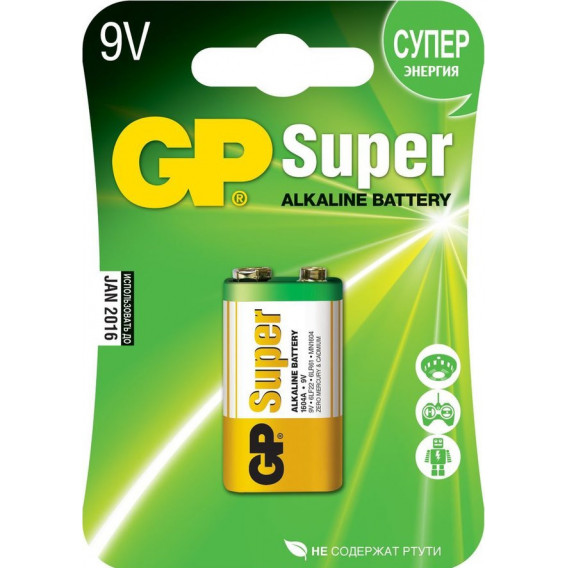 Батерия GP 6LR61/1604A, 9V, 1 бр. GP BATTERIES 3293 2