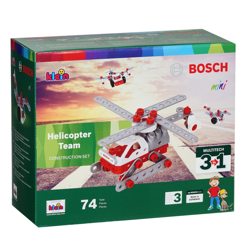 Детски комплект за сглобяване Bosch 3 в 1 Хеликоптер  329433