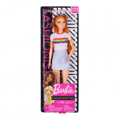 Кукла Barbie Fashionistas с къса пола и тениска с цветовете на дъгата Barbie 329522 