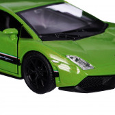 Метална количка 1:32, Lamborghini Gallardo LP 570-4, зелена RMZ City 329604 4