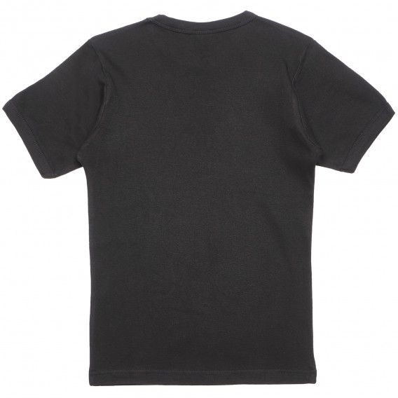 Памучна тениска черна за момче Stuka 329696 4